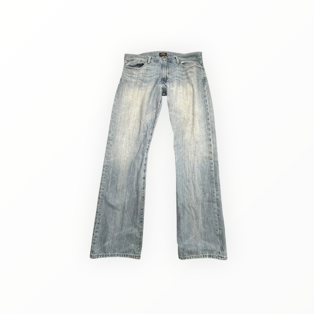 Polo‎ Ralph Lauren Jeans Mens 36x32 Light Wash Hampton Relaxed Straight Denim